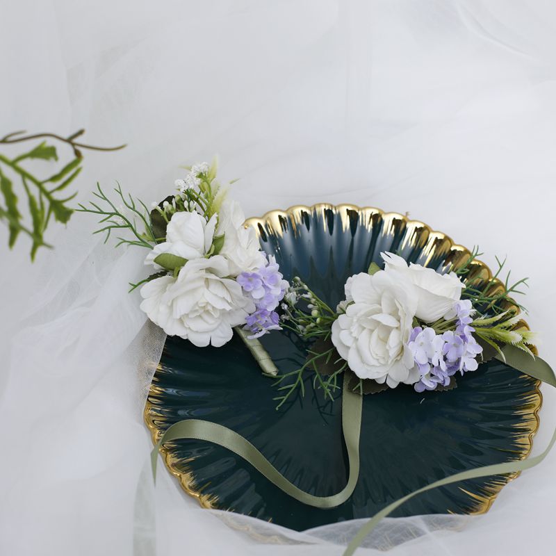 Style European Bride Bridesmaid Wedding Wrist Flower Groom Groomsman Corsage Shoes and Hat Decoration Floral Decorations Style European Bride Bridesmaid Wedding Wrist Flower Groom Groomsman Corsage Shoes and Hat Decoration Floral Decorations