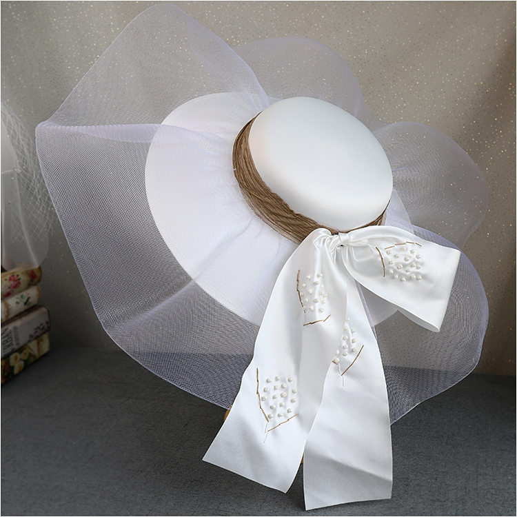 French Entry Lux Wedding Hat 2020 New Super Fairy White Satin Elegant Wedding Hat French Entry Lux Wedding Hat 2020 New Super Fairy White Satin Elegant Wedding Hat