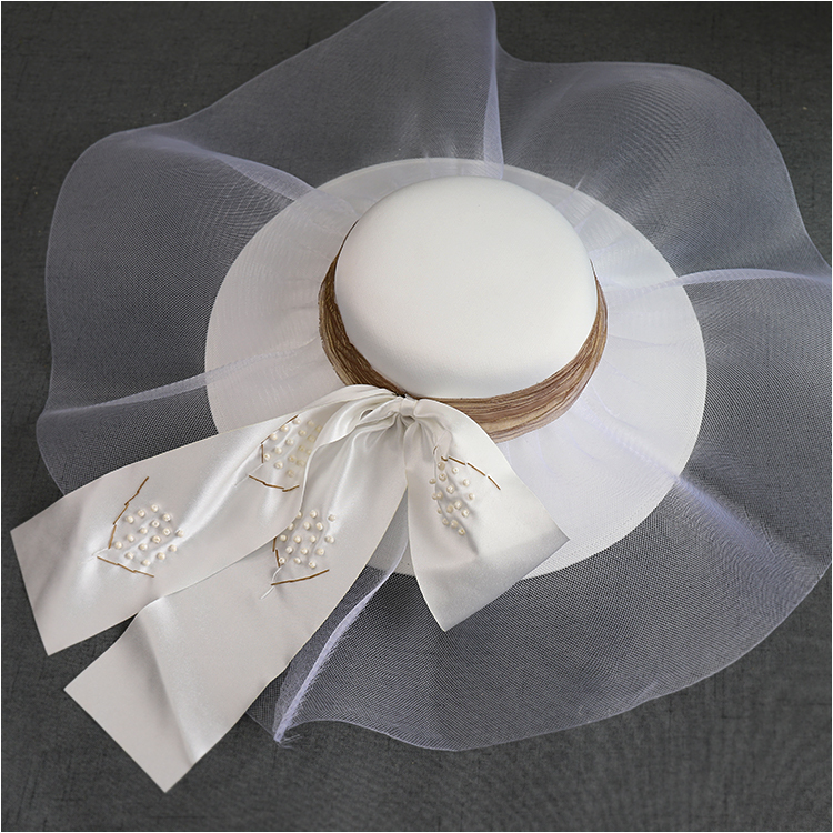 French Entry Lux Wedding Hat 2020 New Super Fairy White Satin Elegant Wedding Hat French Entry Lux Wedding Hat 2020 New Super Fairy White Satin Elegant Wedding Hat