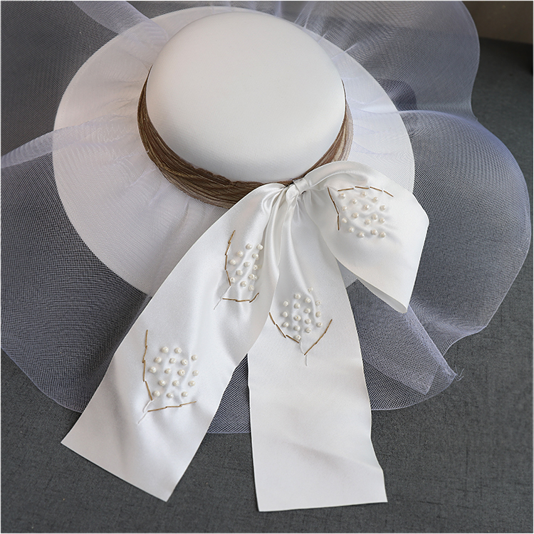 French Entry Lux Wedding Hat 2020 New Super Fairy White Satin Elegant Wedding Hat French Entry Lux Wedding Hat 2020 New Super Fairy White Satin Elegant Wedding Hat