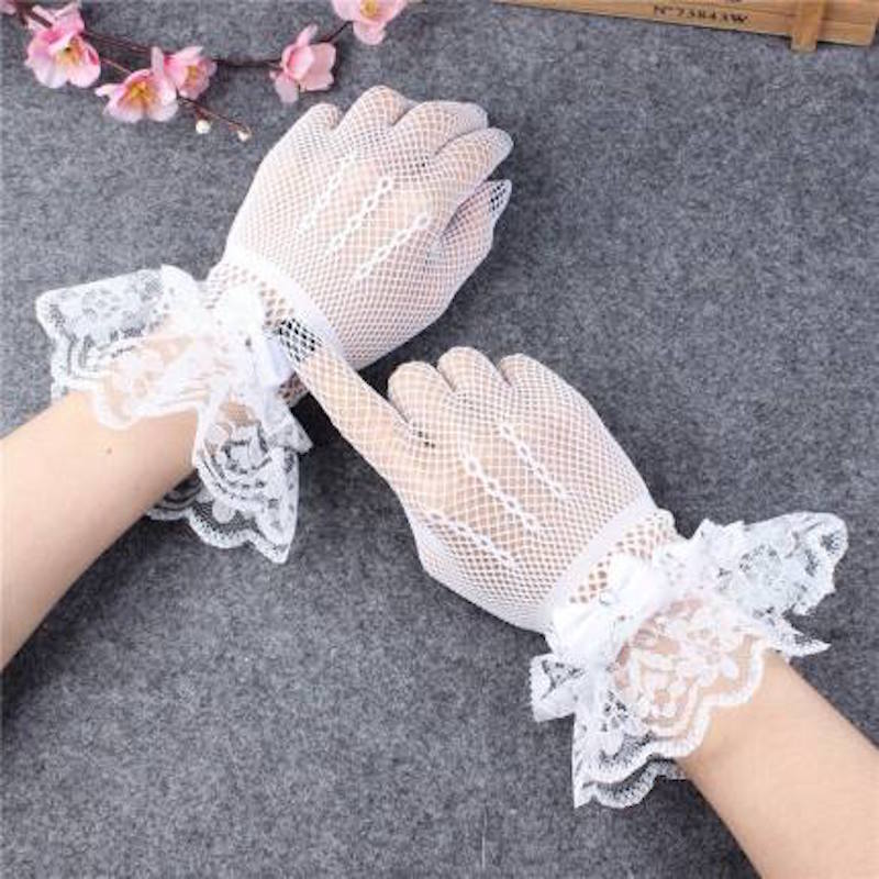 Cross-Border Bridal Wedding Gloves Fishnet Bow Wedding Dress And Cheongsam Wedding Gloves