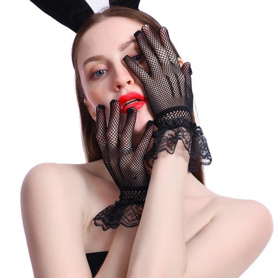 Cross-Border Bridal Wedding Gloves Fishnet Bow Wedding Dress And Cheongsam Wedding Gloves