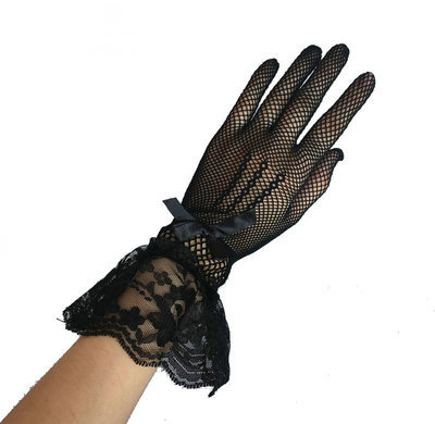 Cross-Border Bridal Wedding Gloves Fishnet Bow Wedding Dress And Cheongsam Wedding Gloves