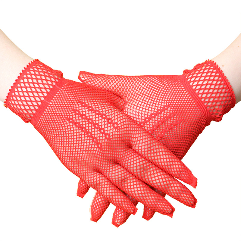 Hollow out fishnet appeals nets short wedding gloves summer New sun Protection gloves