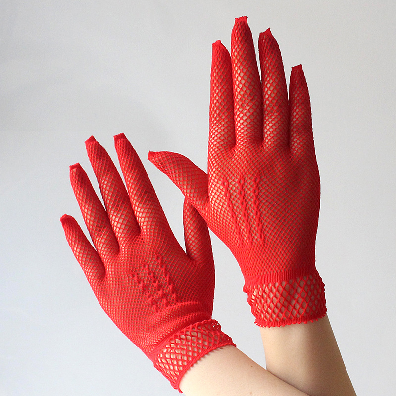 Hollow out fishnet appeals nets short wedding gloves summer New sun Protection gloves