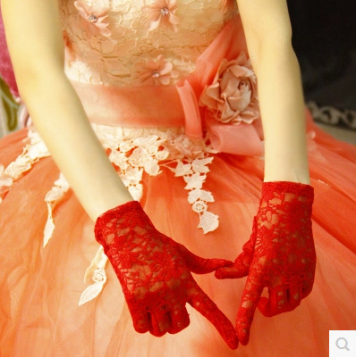 Bridal Wedding Lace Red White Wedding, Wedding Celebration, Wedding Wedding Gloves