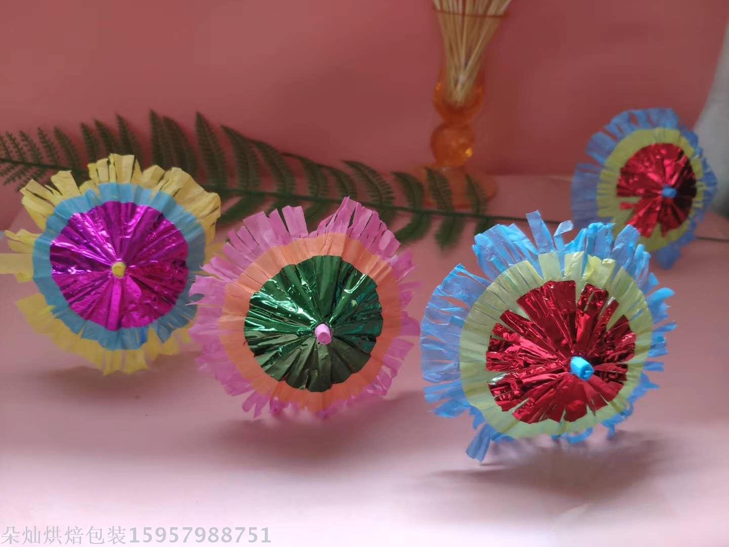 Small umbrella label manufacturers Direct Creative Flower paper umbrella Fruit Label/Fruit plate umbrella label