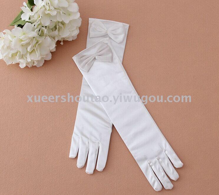 Girls&#039; Wedding Gloves Children&#039;s Dress Gloves Mid-Length Performance Gloves
