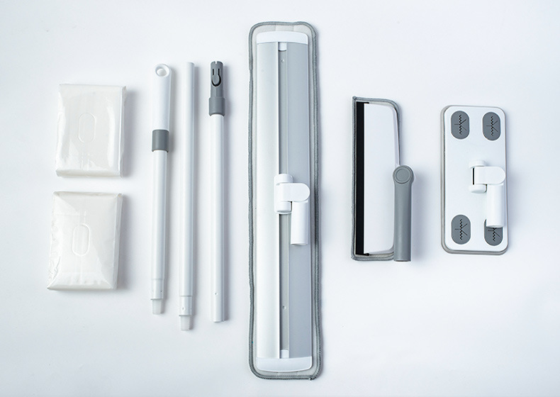 Processing Customized Static Dust-Removal Paper Disposable Mop Lazy Hand-Free Aluminum Plate Flat Mop Glass Household