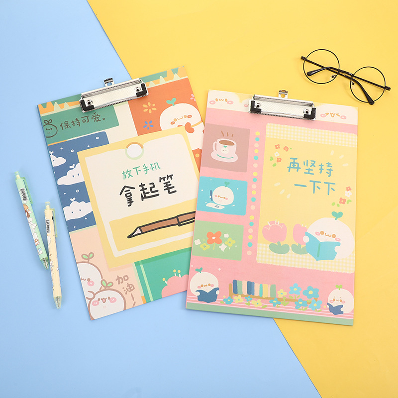 Cartoon Bear A4 Plate Holder Folder Student Ins Style Good-looking Stationery Paper Double-Sided Exam Pad Materials Cartoon Bear A4 Plate Holder Folder Student Ins Style Good-looking Stationery Paper Double-Sided Exam Pad Materials