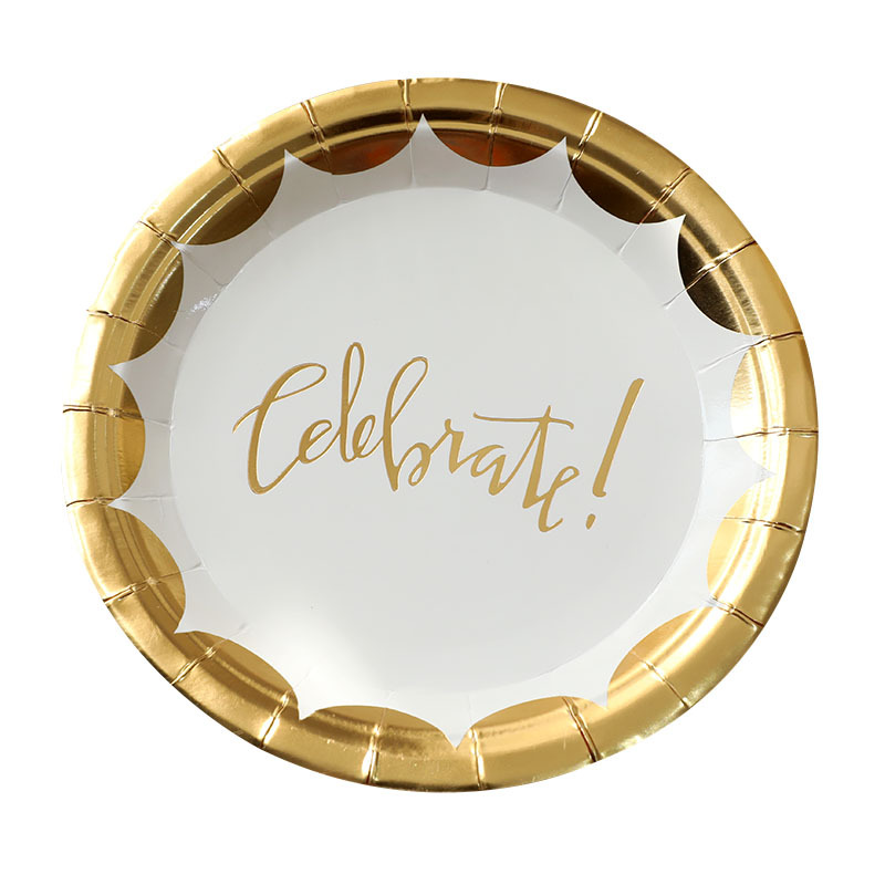 Spot Disposable Tableware Party Suit Gilding Lace Letter Birthday 7-Inch 9-Inch Cake Paper Plate Paper Cup Tissue Spot Disposable Tableware Party Suit Gilding Lace Letter Birthday 7-Inch 9-Inch Cake Paper Plate Paper Cup Tissue