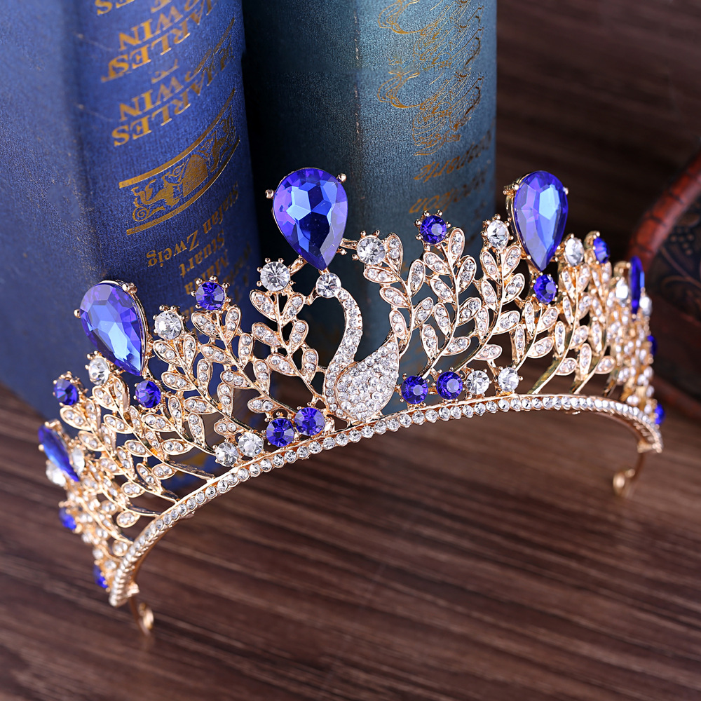 New Rhinestone Baroque Hair Accessories Headdress Bridal Swan Crown Wedding Ceremony Wedding Accessories Bridal Crown New Rhinestone Baroque Hair Accessories Headdress Bridal Swan Crown Wedding Ceremony Wedding Accessories Bridal Crown