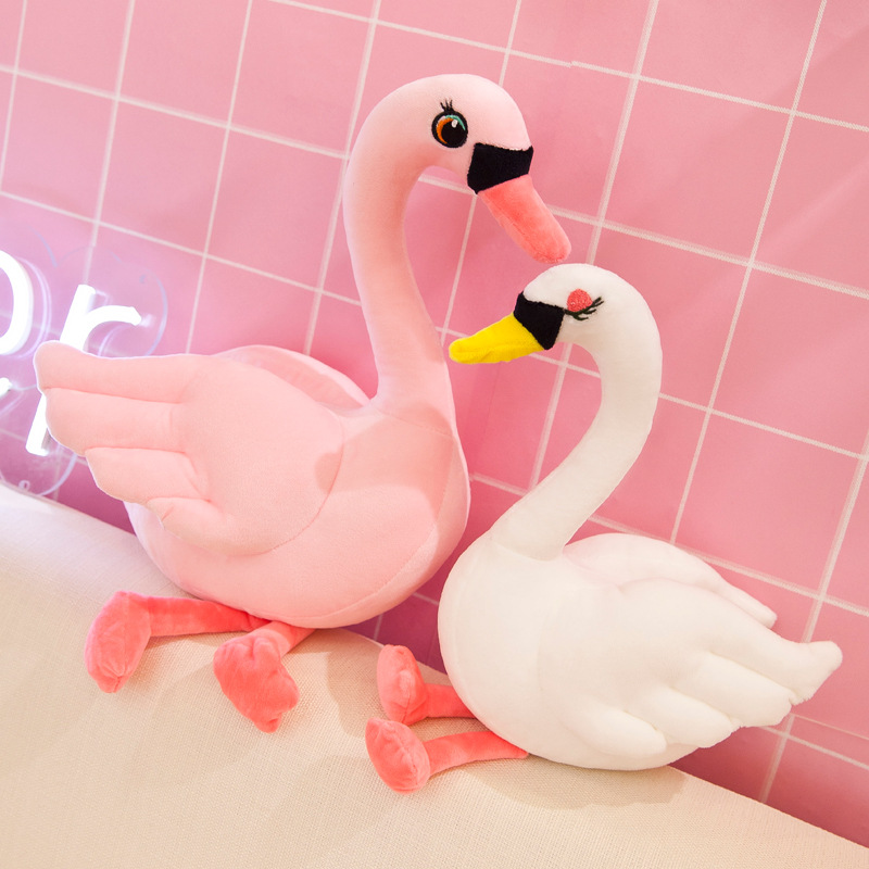 Swan Plush Toy Doll Wedding Swan Doll Couple Pillow Wedding Gift for Friends Custom Logo