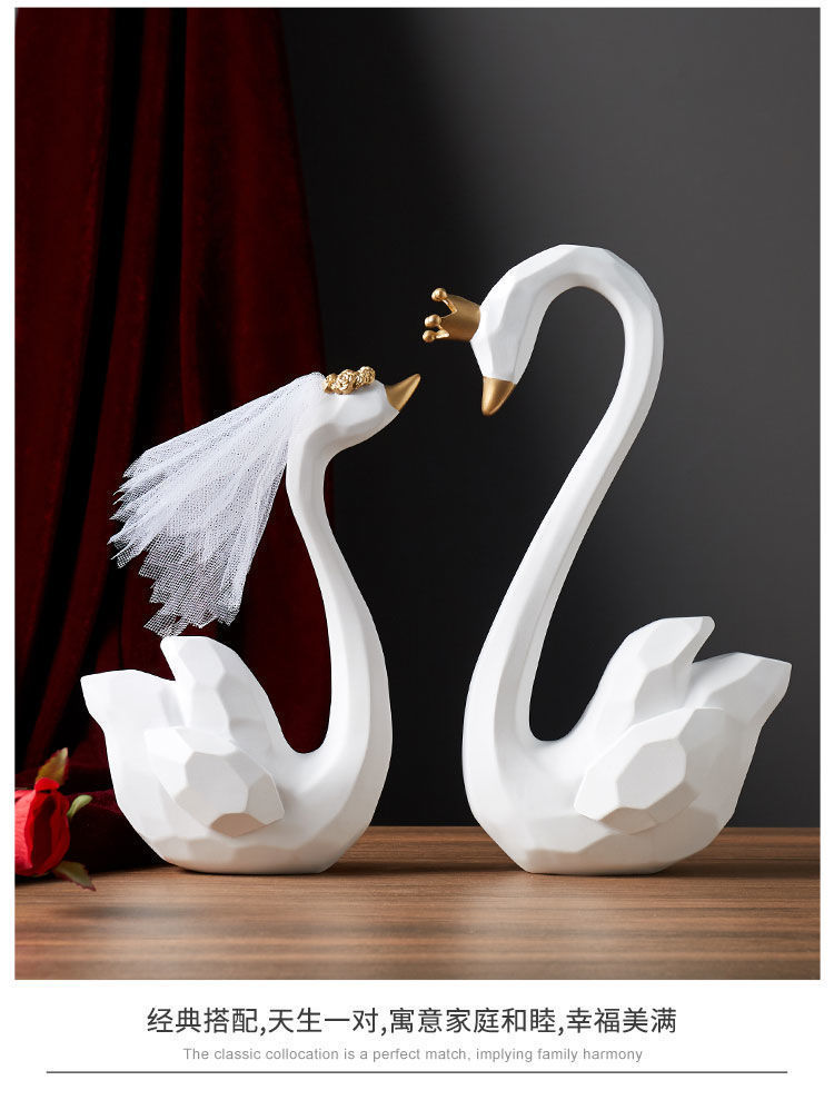 Swan Decoration Home Light Luxury Living Room Girlfriends Room Bedroom Decorations Wedding Engagement Wedding Gift For New Couple Swan Decoration Home Light Luxury Living Room Girlfriends Room Bedroom Decorations Wedding Engagement Wedding Gift For New Couple