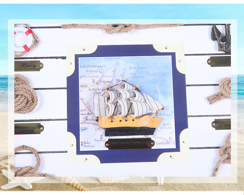 Mediterranean Photo Frame Wall-Mounted Knot Frame Marine Hanging Painting Home Wooden Ornaments Wall-Mounted Ornaments Wholesale
