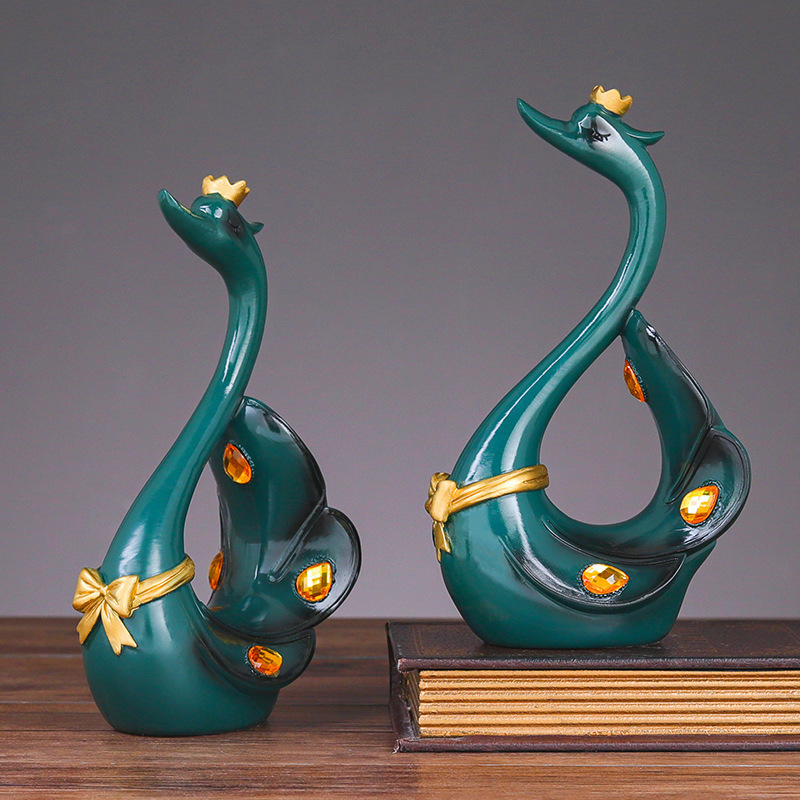 Swan Resin Decorations Creative Home Living Room Entrance Ornament Furnishing Wedding Craft Gift Wholesale Wedding Swan