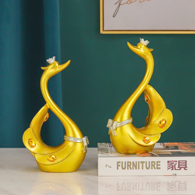 Swan Resin Decorations Creative Home Living Room Entrance Ornament Furnishing Wedding Craft Gift Wholesale Wedding Swan