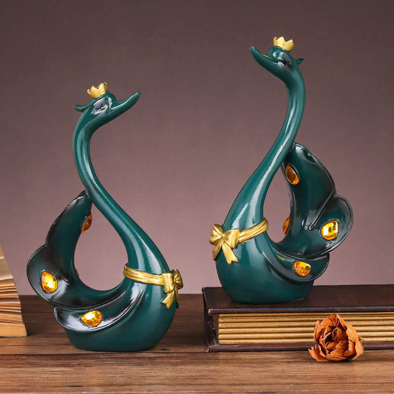 Swan Resin Decorations Creative Home Living Room Entrance Ornament Furnishing Wedding Craft Gift Wholesale Wedding Swan