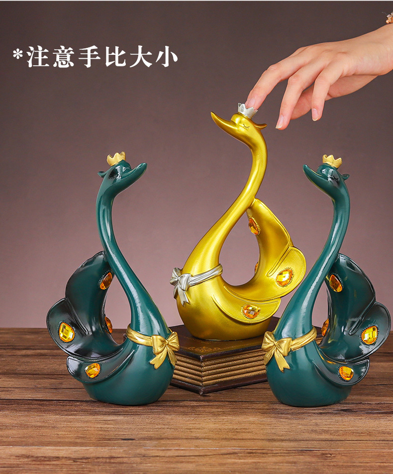 Swan Resin Decorations Creative Home Living Room Entrance Ornament Furnishing Wedding Craft Gift Wholesale Wedding Swan