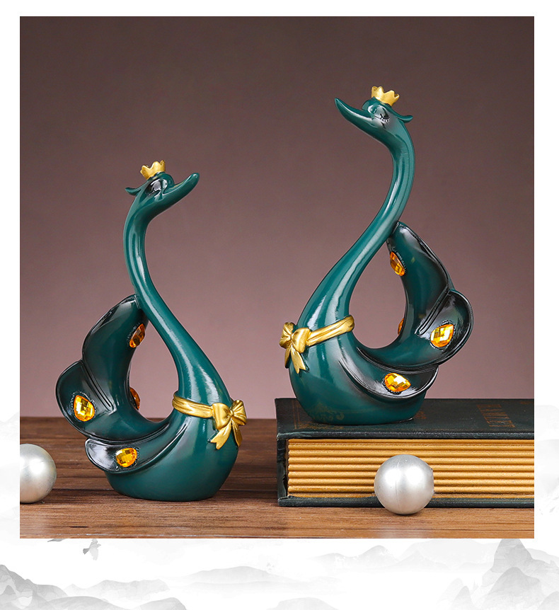Swan Resin Decorations Creative Home Living Room Entrance Ornament Furnishing Wedding Craft Gift Wholesale Wedding Swan