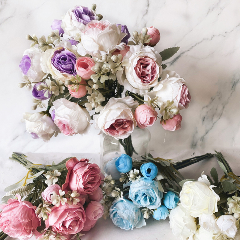 Bridal Bouquet  Wedding Bridal Bouquet Fake Rose Flower Wedding Bouquet Silk Flower Bridal Bouquet Bridal Bouquet