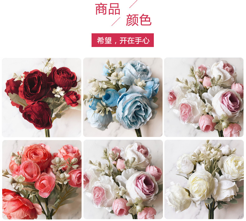 Bridal Bouquet  Wedding Bridal Bouquet Fake Rose Flower Wedding Bouquet Silk Flower Bridal Bouquet Bridal Bouquet