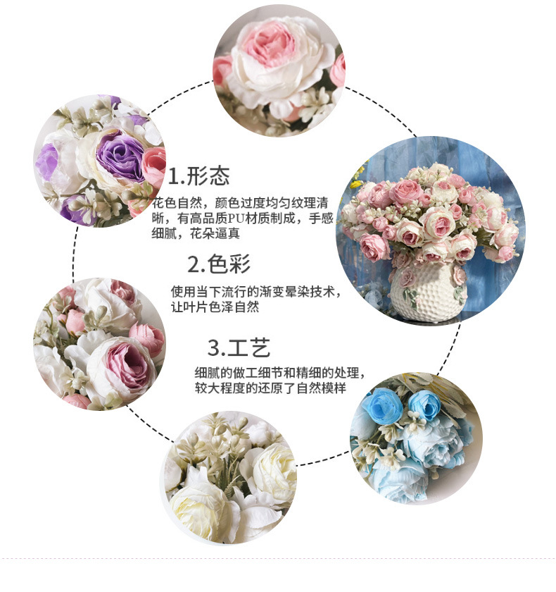 Bridal Bouquet  Wedding Bridal Bouquet Fake Rose Flower Wedding Bouquet Silk Flower Bridal Bouquet Bridal Bouquet