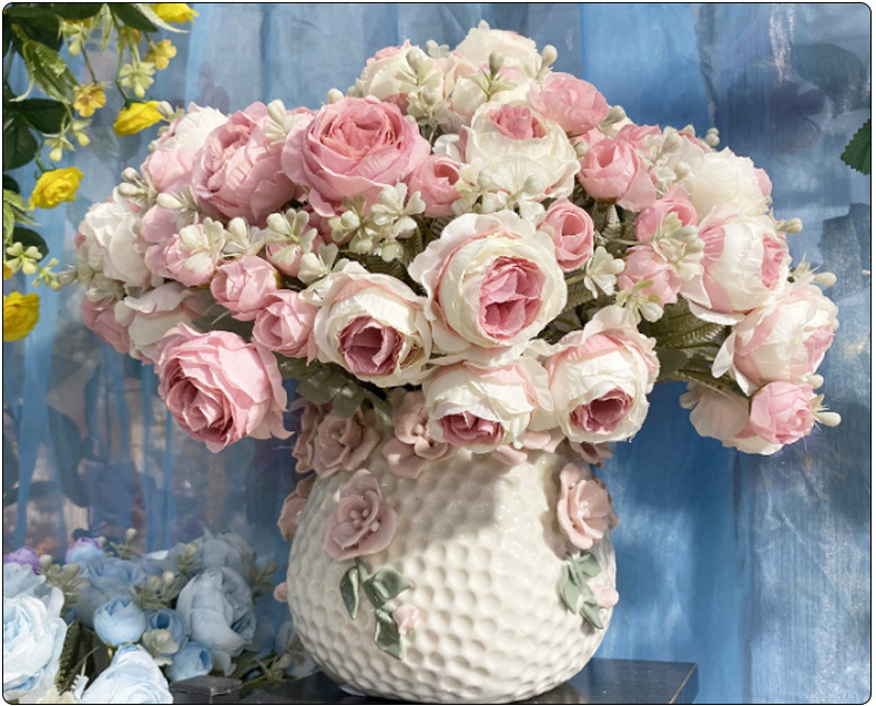 Bridal Bouquet  Wedding Bridal Bouquet Fake Rose Flower Wedding Bouquet Silk Flower Bridal Bouquet Bridal Bouquet