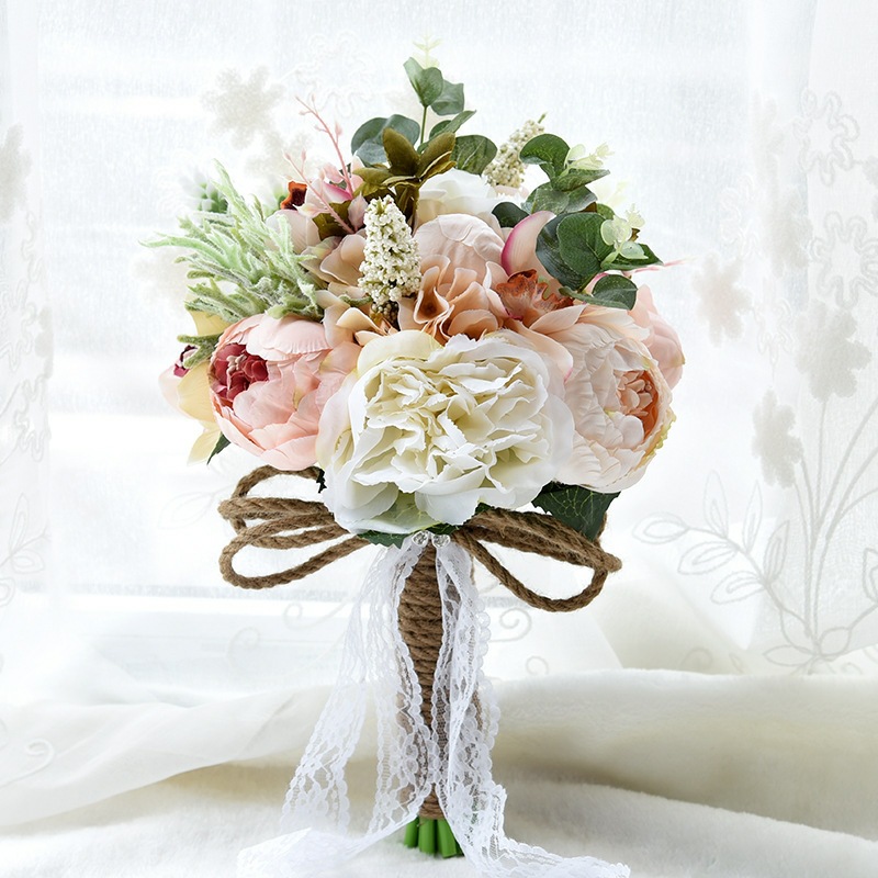 Popular Wedding Photography Supplies Foreign Trade European and American Outdoor Style Bridal Bouquet Bridal Bouquet