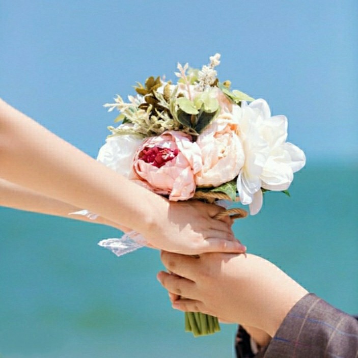 Popular Wedding Photography Supplies Foreign Trade European and American Outdoor Style Bridal Bouquet Bridal Bouquet