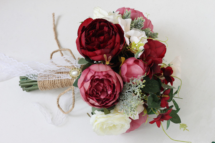 Artificial Flower Wedding Supplies Foreign Trade European and American Outdoor Style Bridal Bouquet Bridal Bouquet