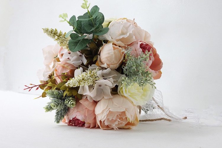 Artificial Flower Wedding Supplies Foreign Trade European and American Outdoor Style Bridal Bouquet Bridal Bouquet