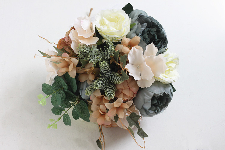 Artificial Flower Wedding Supplies Foreign Trade European and American Outdoor Style Bridal Bouquet Bridal Bouquet