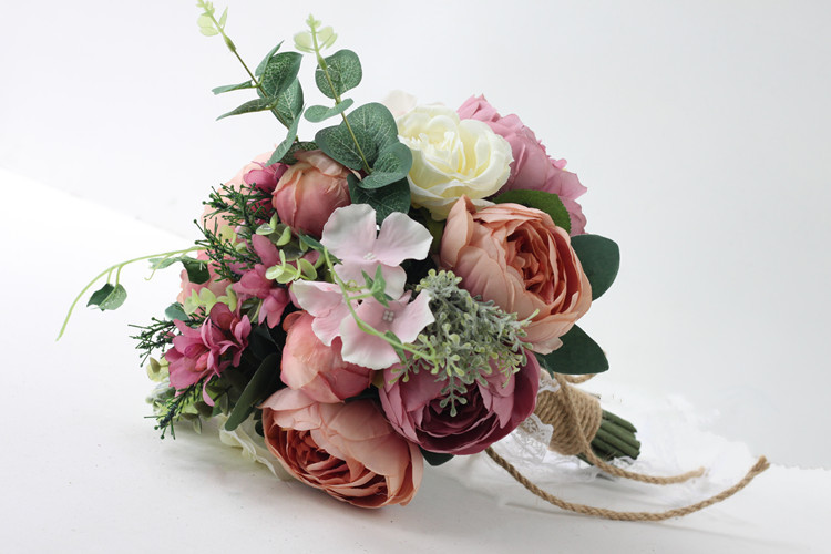 Artificial Flower Wedding Supplies Foreign Trade European and American Outdoor Style Bridal Bouquet Bridal Bouquet