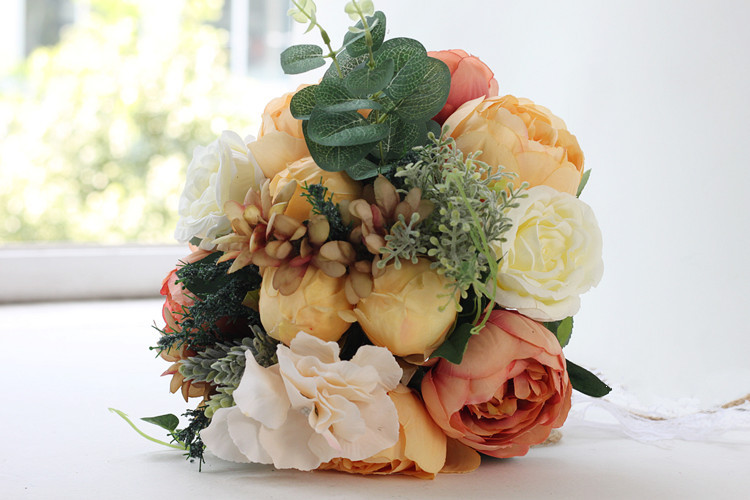 Artificial Flower Wedding Supplies Foreign Trade European and American Outdoor Style Bridal Bouquet Bridal Bouquet