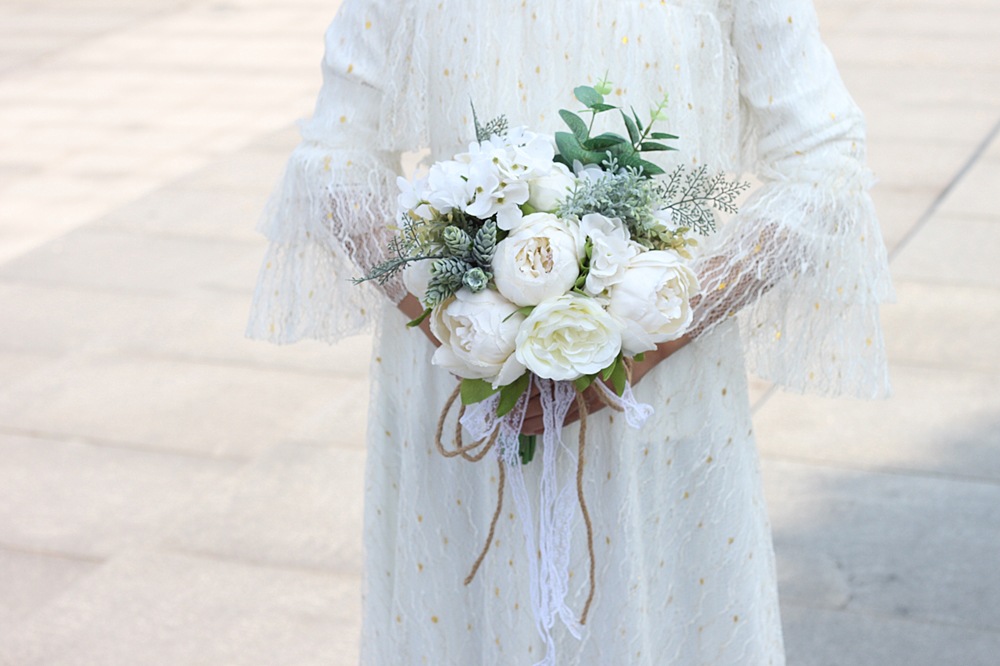 Artificial Flower Wedding Supplies Foreign Trade European and American Outdoor Style Bridal Bouquet Bridal Bouquet