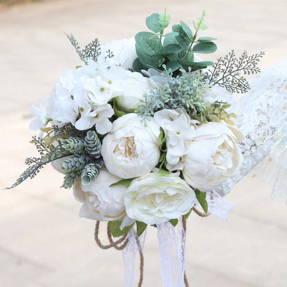 Artificial Flower Wedding Supplies Foreign Trade European and American Outdoor Style Bridal Bouquet Bridal Bouquet