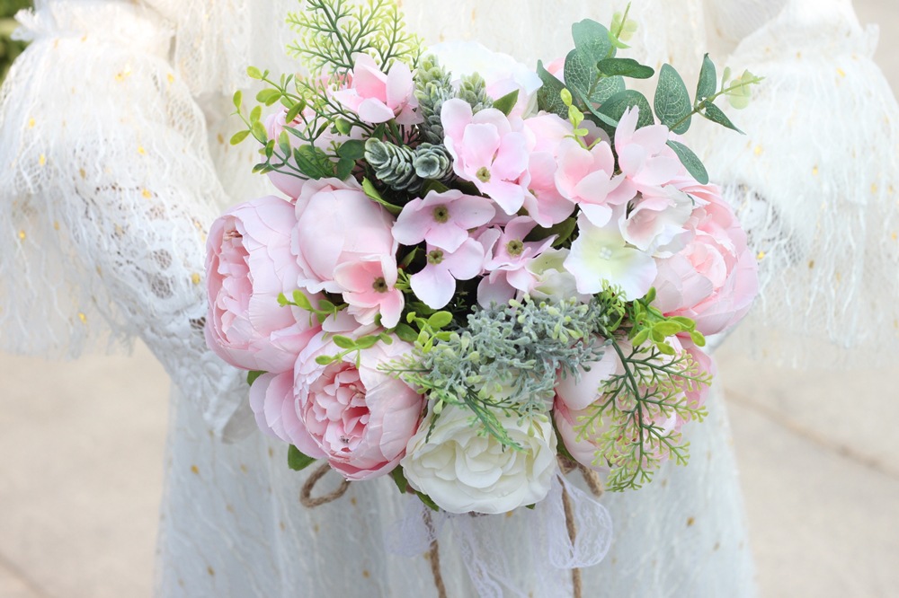 Artificial Flower Wedding Supplies Foreign Trade European and American Outdoor Style Bridal Bouquet Bridal Bouquet