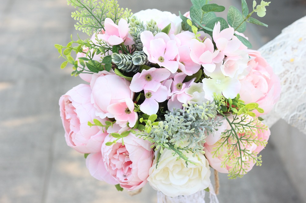 Artificial Flower Wedding Supplies Foreign Trade European and American Outdoor Style Bridal Bouquet Bridal Bouquet