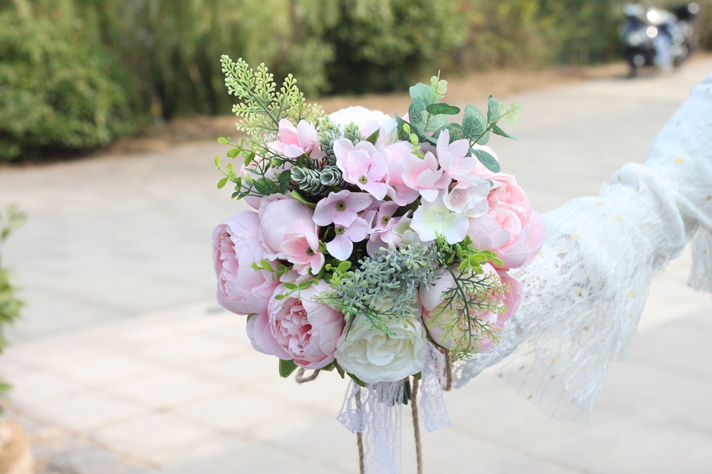 Artificial Flower Wedding Supplies Foreign Trade European and American Outdoor Style Bridal Bouquet Bridal Bouquet