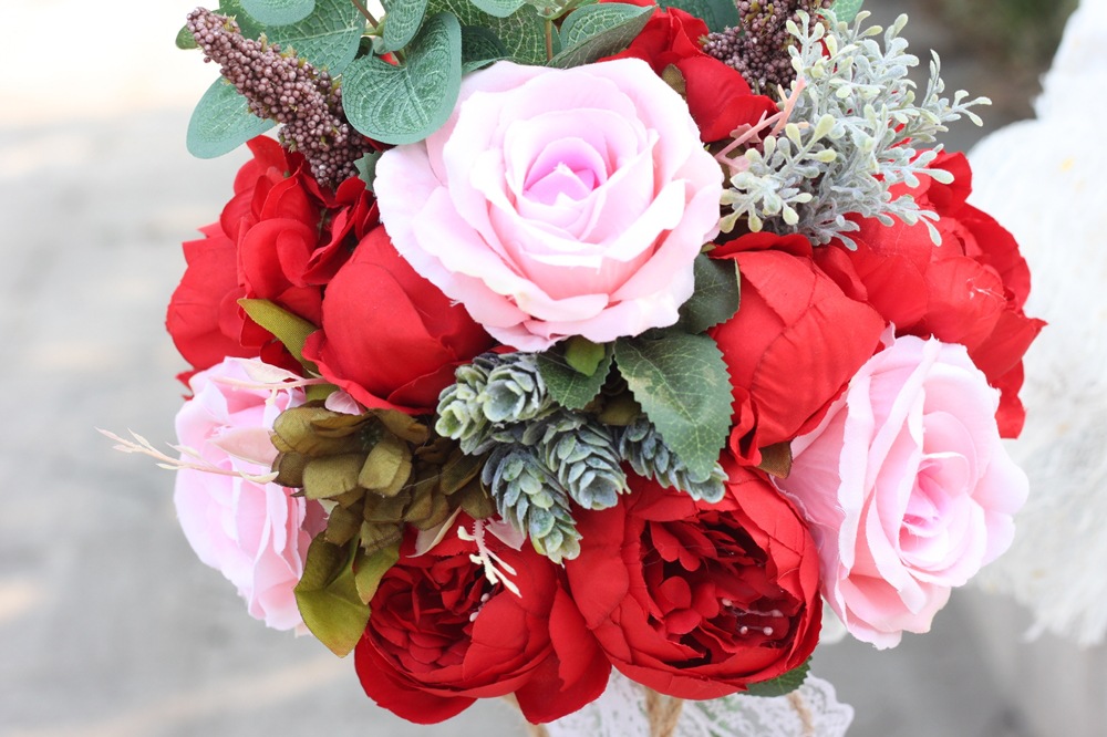 Artificial Flower Wedding Supplies Foreign Trade European and American Outdoor Style Bridal Bouquet Bridal Bouquet