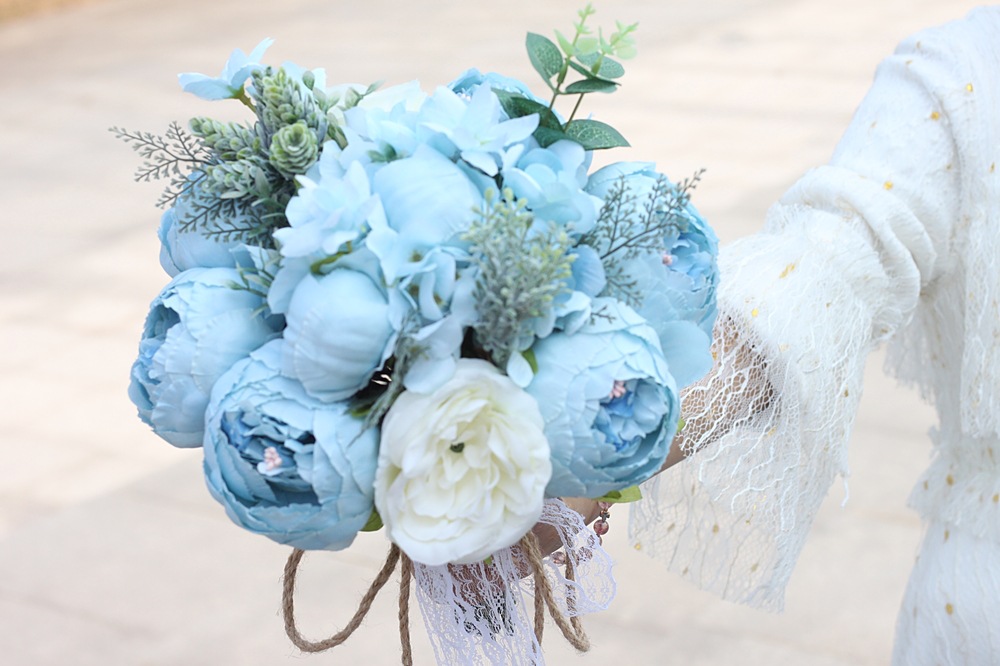 Artificial Flower Wedding Supplies Foreign Trade European and American Outdoor Style Bridal Bouquet Bridal Bouquet