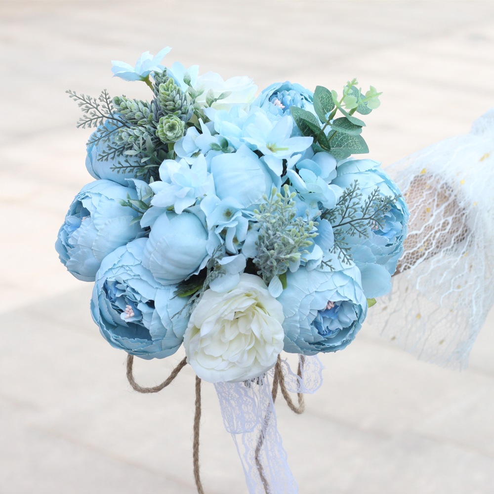 Artificial Flower Wedding Supplies Foreign Trade European and American Outdoor Style Bridal Bouquet Bridal Bouquet