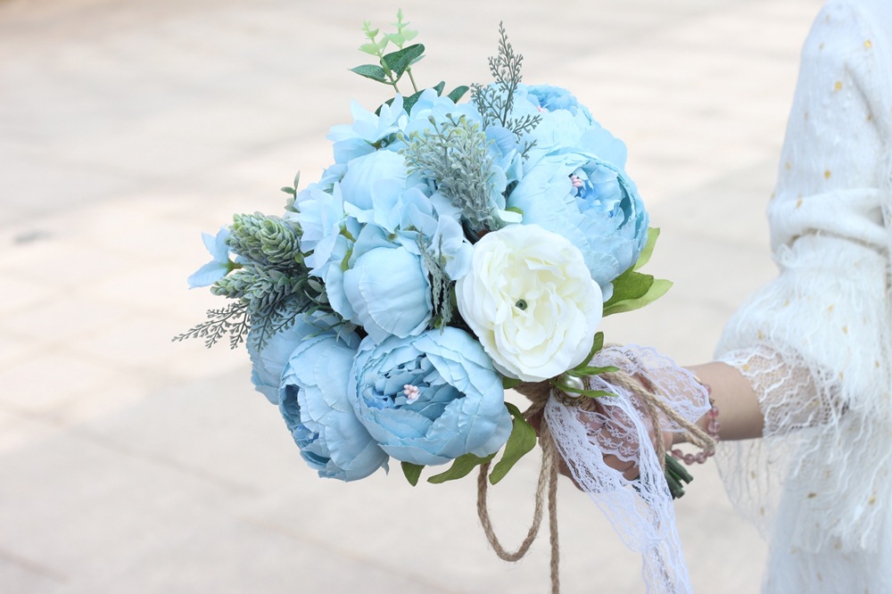Artificial Flower Wedding Supplies Foreign Trade European and American Outdoor Style Bridal Bouquet Bridal Bouquet
