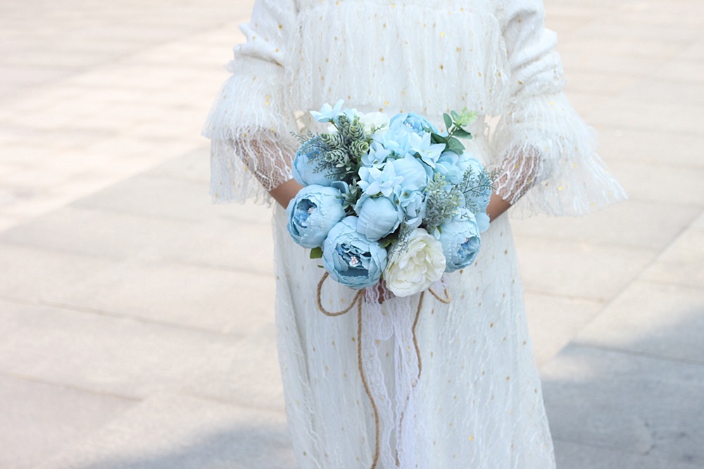 Artificial Flower Wedding Supplies Foreign Trade European and American Outdoor Style Bridal Bouquet Bridal Bouquet