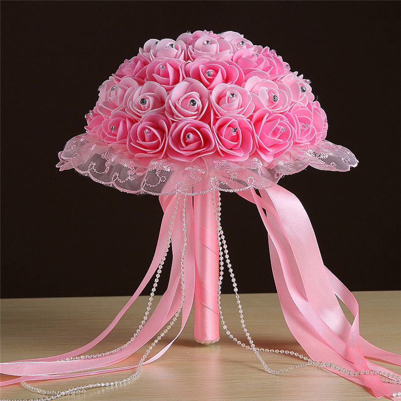 AliExpress Amazon Bridal Wedding Ribbon Beaded Bridal Bouquet Bridal Bouquet