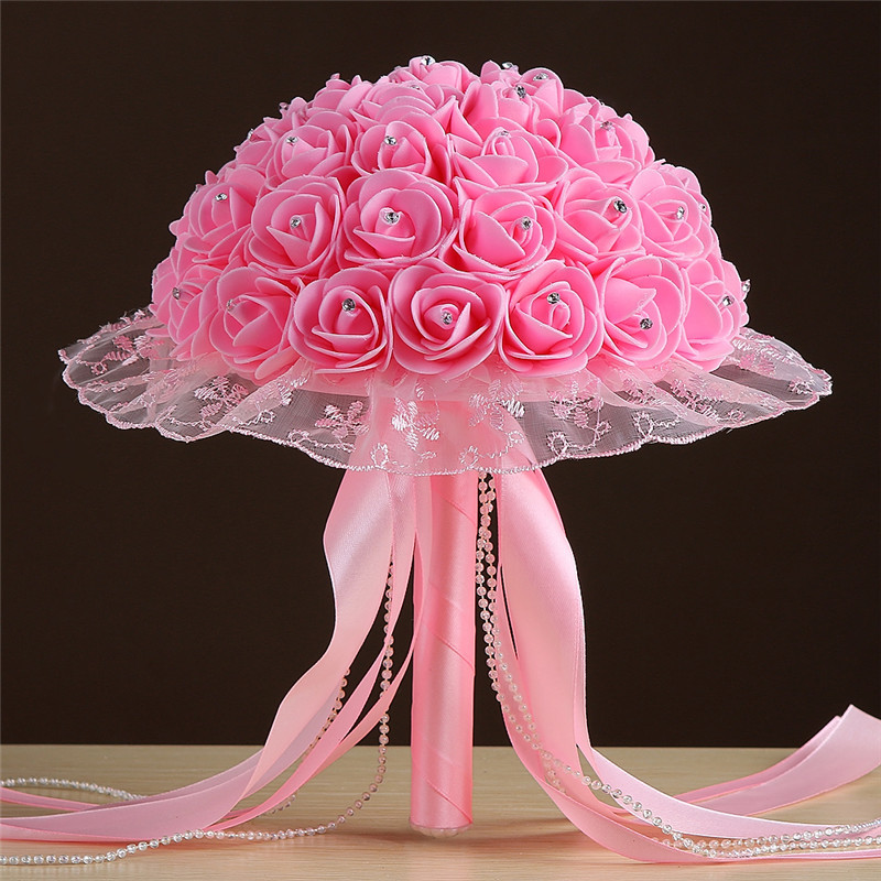 AliExpress Amazon Bridal Wedding Ribbon Beaded Bridal Bouquet Bridal Bouquet