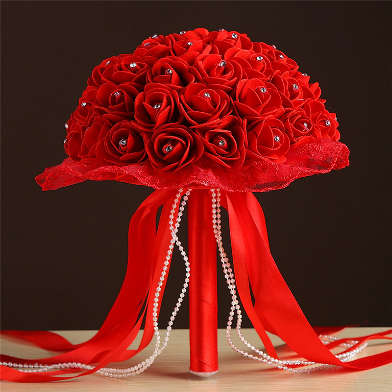 AliExpress Amazon Bridal Wedding Ribbon Beaded Bridal Bouquet Bridal Bouquet