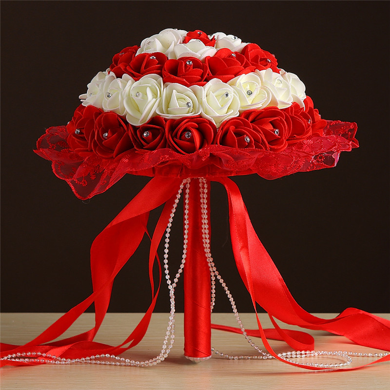 AliExpress Amazon Bridal Wedding Ribbon Beaded Bridal Bouquet Bridal Bouquet