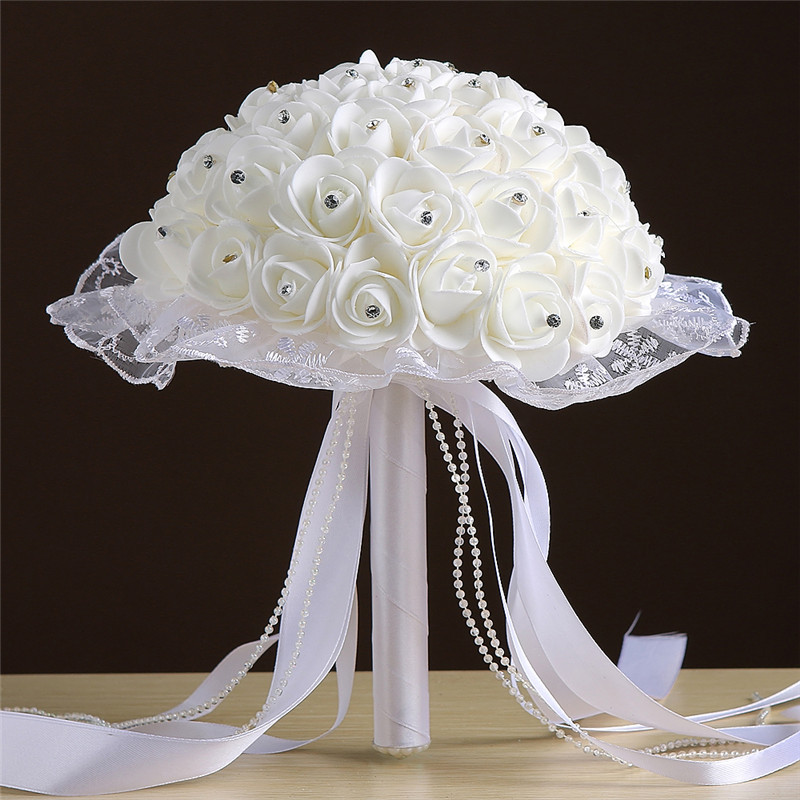 AliExpress Amazon Bridal Wedding Ribbon Beaded Bridal Bouquet Bridal Bouquet